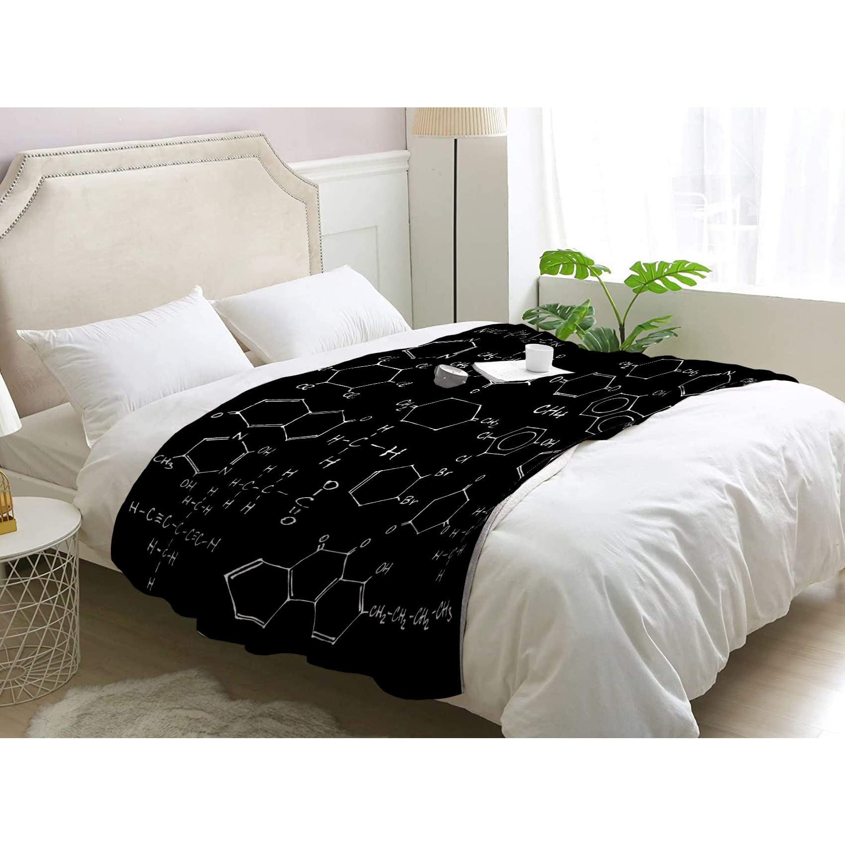 Plaid canapé couverture polaire flanelle 1 personne douce pour lit ado