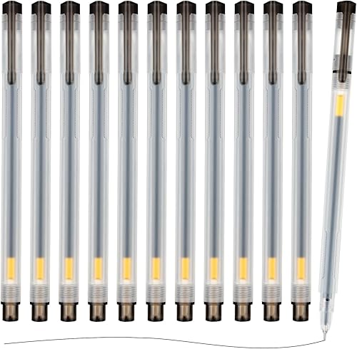 M&G Paquete de 12 bolígrafos de gel negros de 0.020 in AGP12832