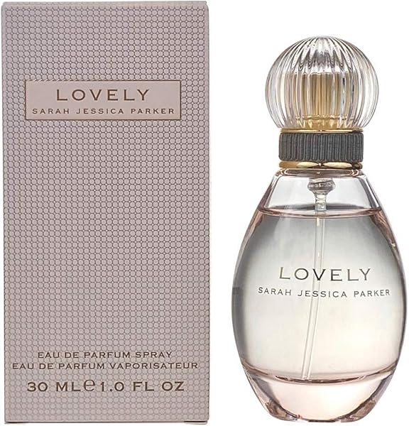 Close-up of the Sarah Jessica Parker Lovely 30ml Eau de Parfum bottle, highlighting its minimalist design and grosgrain ribbon detail.
