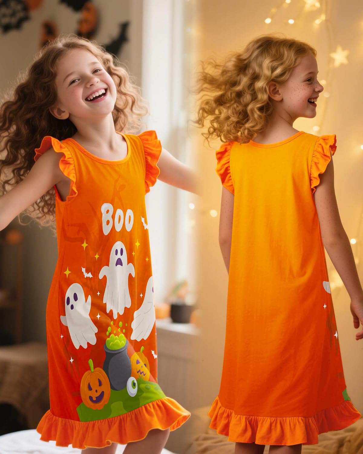 Fiodrimy Girls Nightgowns Unicorn Sleepwear Night Sleep Dress Pajamas Little Kids Toddler Soft Nightgown