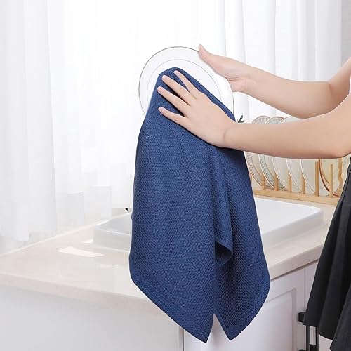 Miniatura 172 de Homaxy Trapo de cocina de 100% algodón, tejido de punto gofre, ultrasuaves, absorbentes, de secado rápido, para limpiar, 13 x 28 pulgadas, paquete