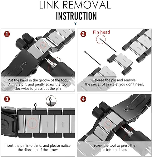 Vista 89 de Correas compatibles con Samsung Galaxy Watch de 1.81 pulgadas / Galaxy 3 de 1.772 pulgadas, correa de repuesto de metal de acero inoxidable para Azul
