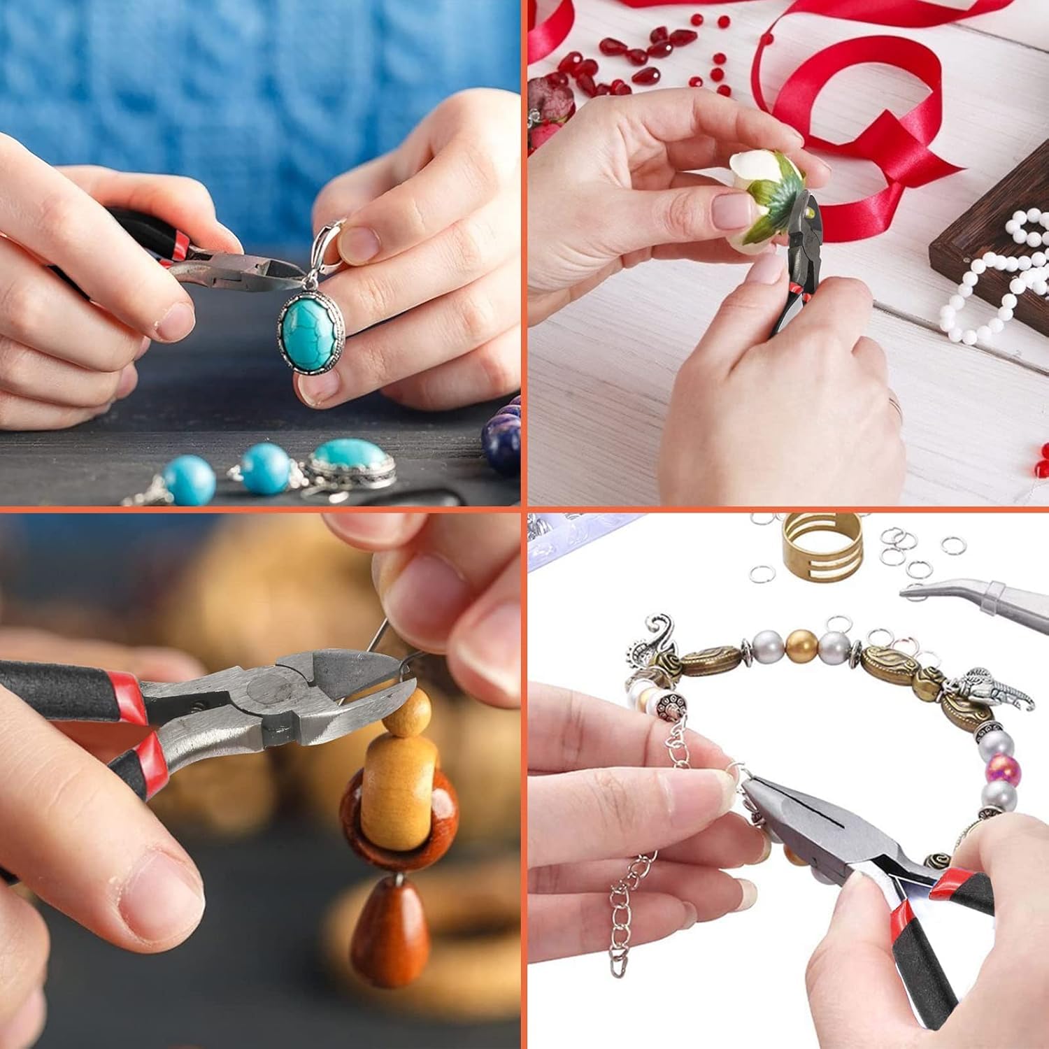 alicates joyeria,Alicates para joyas,alicates manualidades, 5 piezas, cortador de alambre para bisutería, manualidades, bricolaje