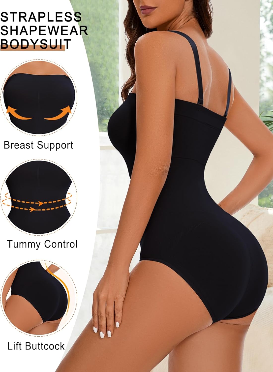 Strapless Shapewear Bodysuit - Tummy Control & Seamless Tank Top for Women - Image 2