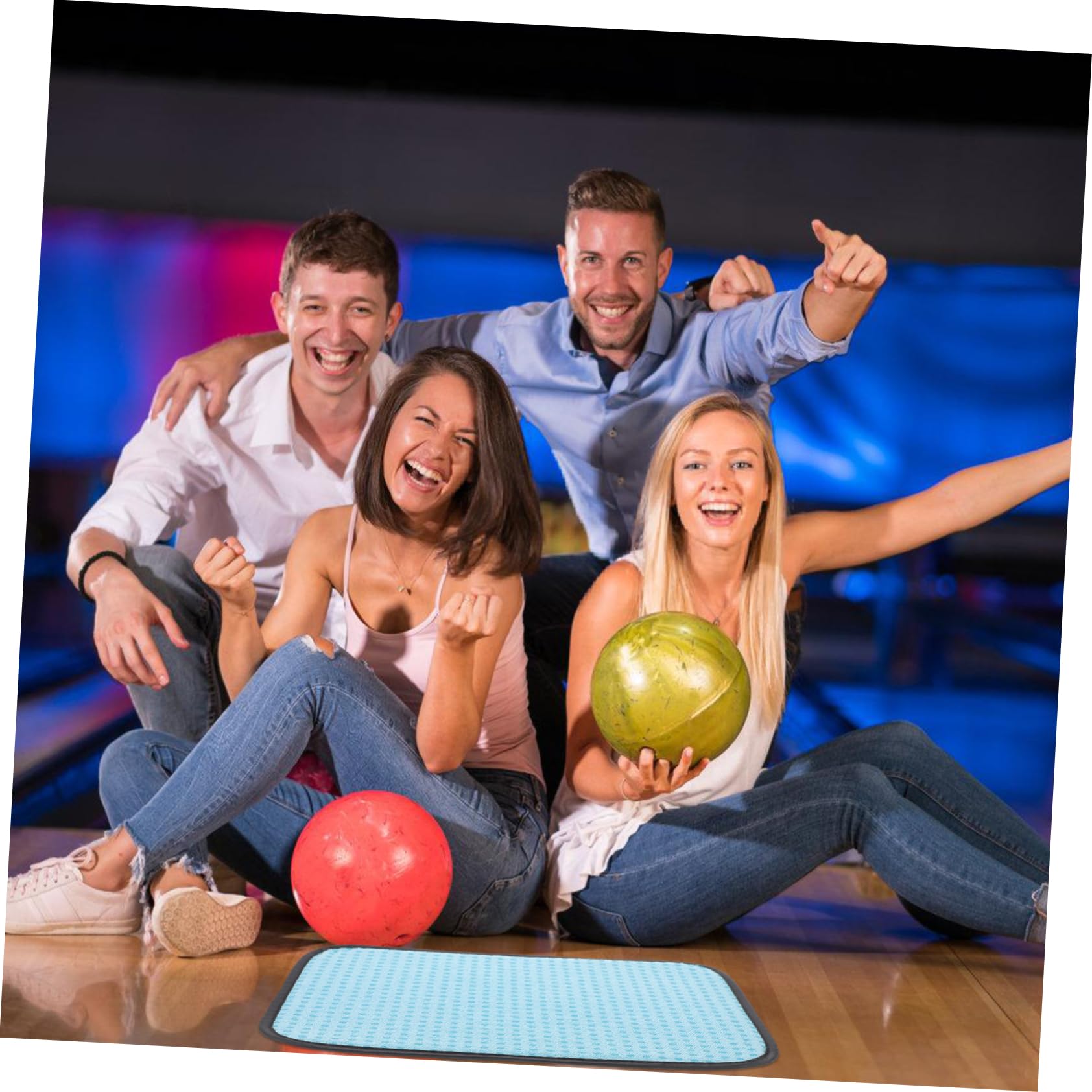 GOOHOCHY Bowling Ball Polishing Pad Polyester Cleaning Towel Anti-Slip Pad Bowling Ball Rag