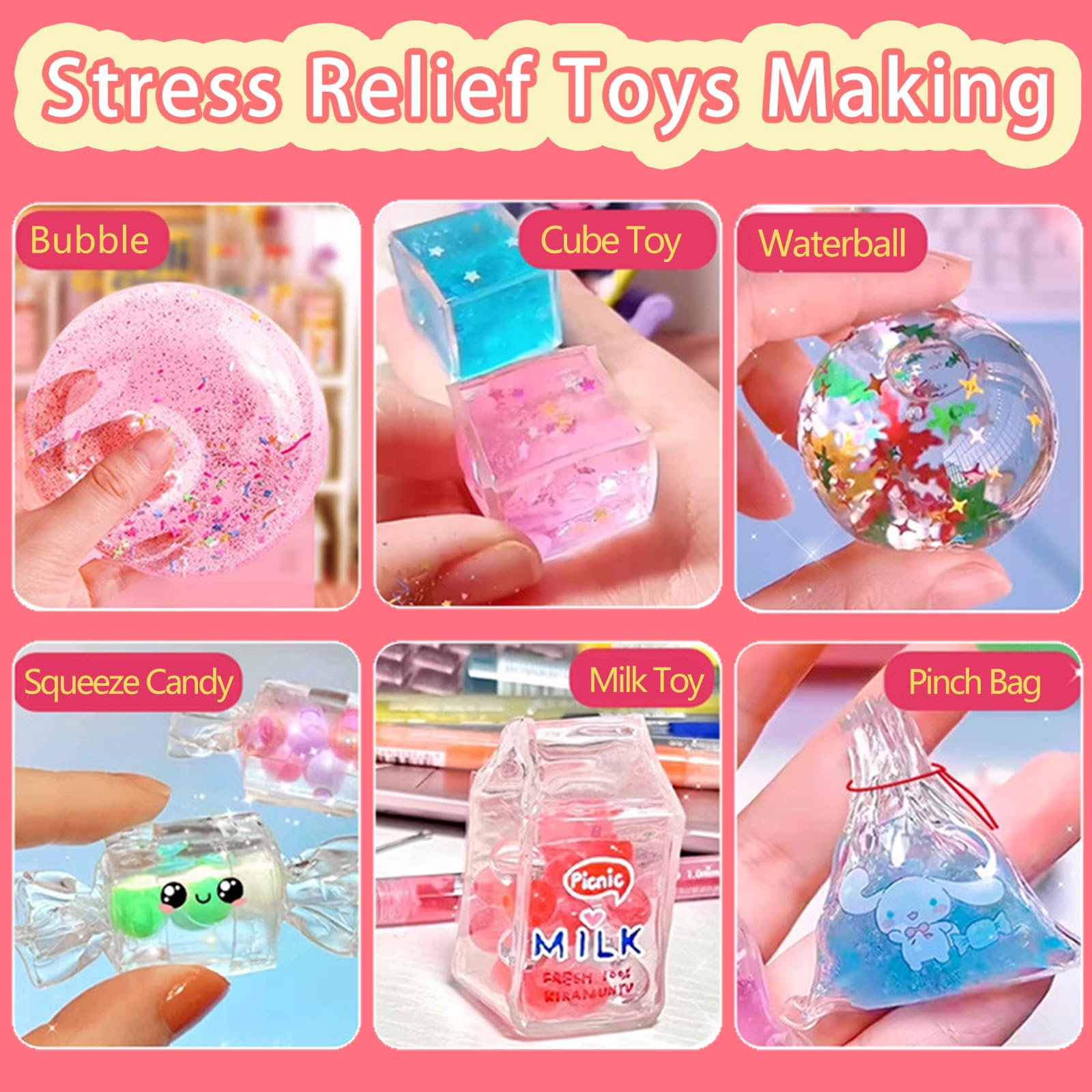 BABYL★ MINI GONG&STICKER PACK & TAPE Amazon.com: 8 Pcs Colorful Nano Tape Bubble Kit for Kids