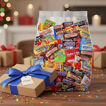 Bulk Assorted Chocolate Candy Variety Pack 2lb - Bulk Candy Individually Wrapped Chocolate for Party Favors & Pinata Stuffers - 2 Pound Candy Variety Mix