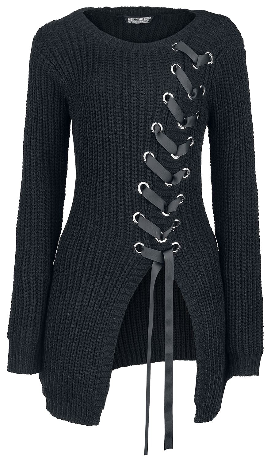 Poizen Industries Women's Black Meleri Top Knit Jumper 3XL, 100% Polyacrylic, Regular