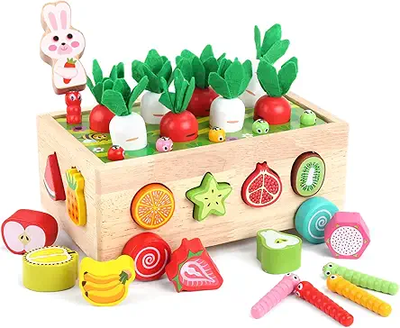 Toddlers Montessori Wooden Educational Toys for Baby Boys...