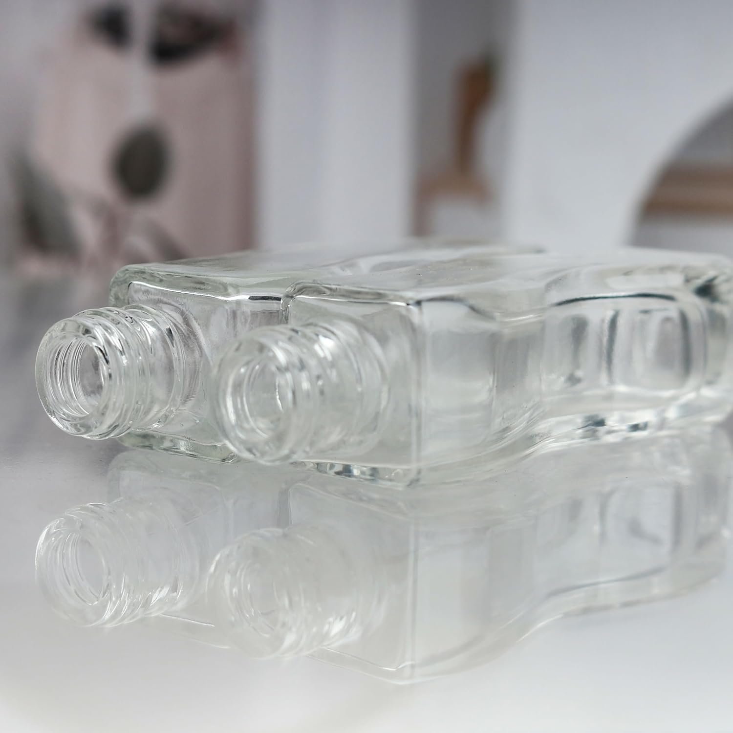 COSIDEA 30pcs 8ml Pink Empty lip gloss tubes glass lipgloss tube with wand bottles for coconut oil liptin refill container