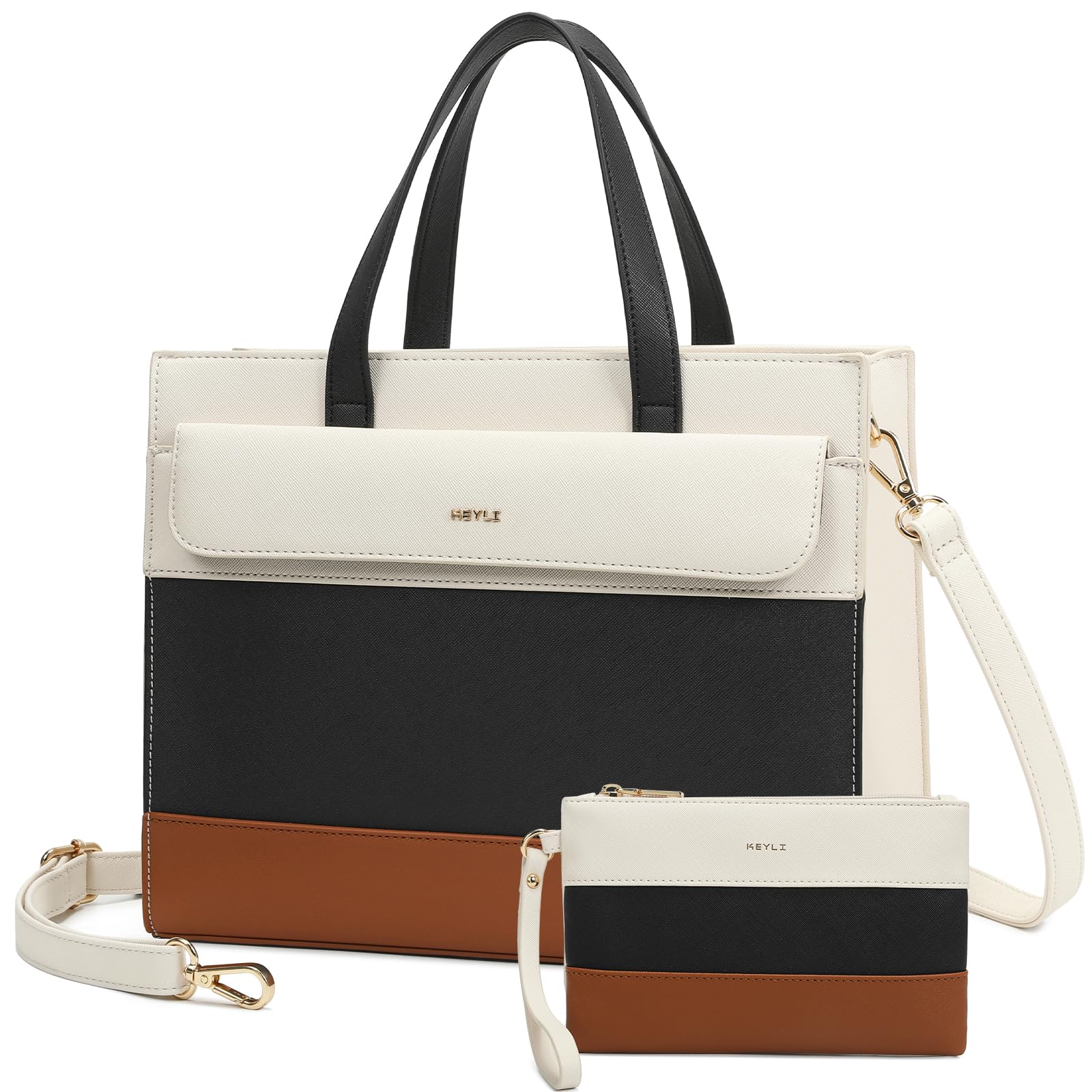 Keyli 2pcs Purses and Handbags for Women, Fashion Shoulder Tote Bags Top Handle Satchel and Vegan Leather Bags for ladies