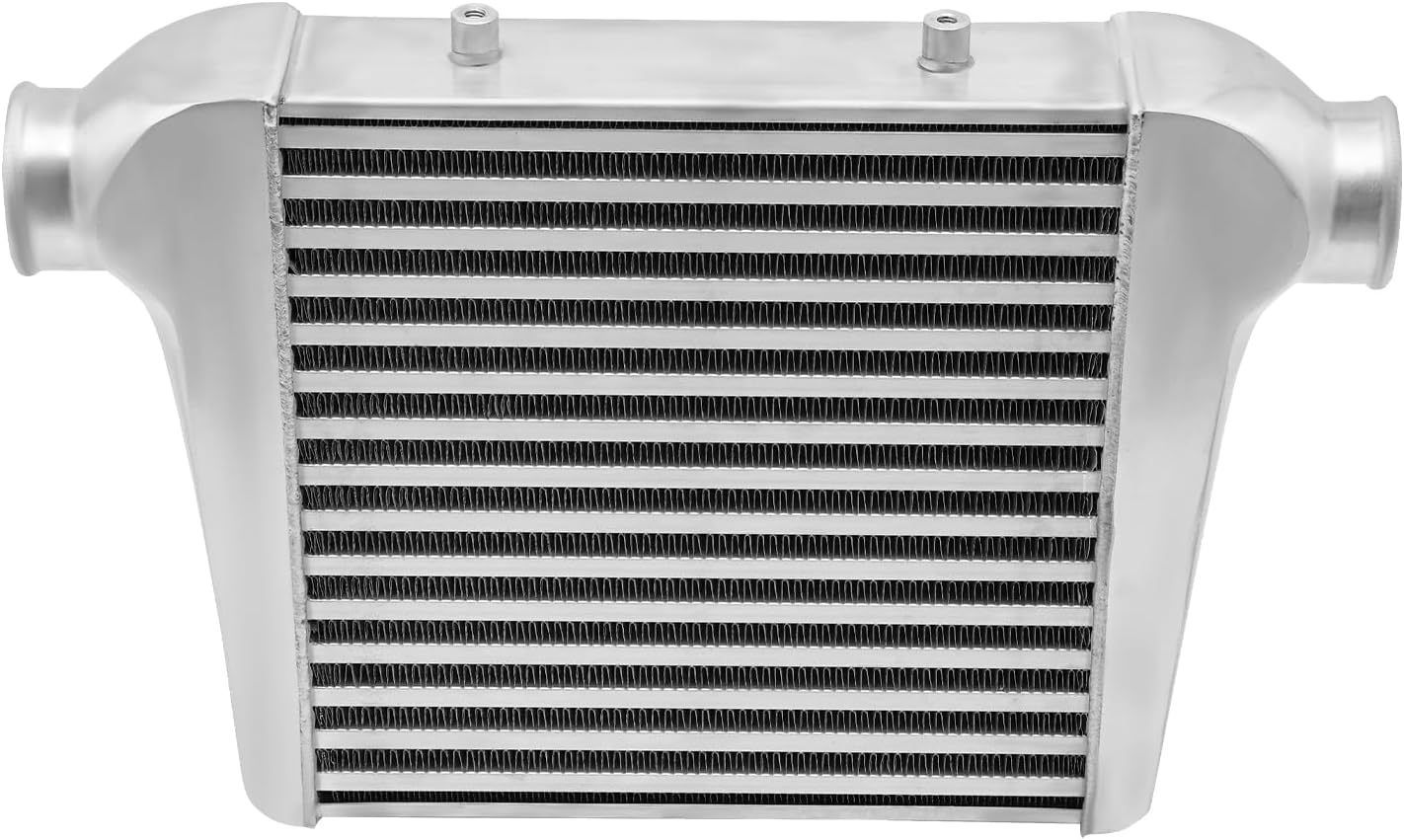 Universal Aluminum Turbo Front Mount Intercooler,2.5'' Inlet & Outlet Tube & Fin Intercooler for Any Turbo Charger System 18"x13"x3"