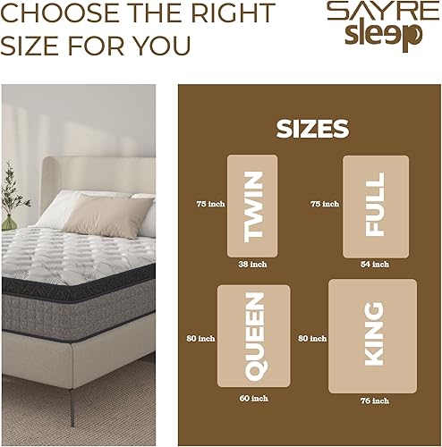 Miniatura 6 de Colchón Firm King de 10 pulgadas  Colchón híbrido con soporte lumbar y de hombro  refrescante, sin fibra de vidrio, sin olor  Colección de hotel