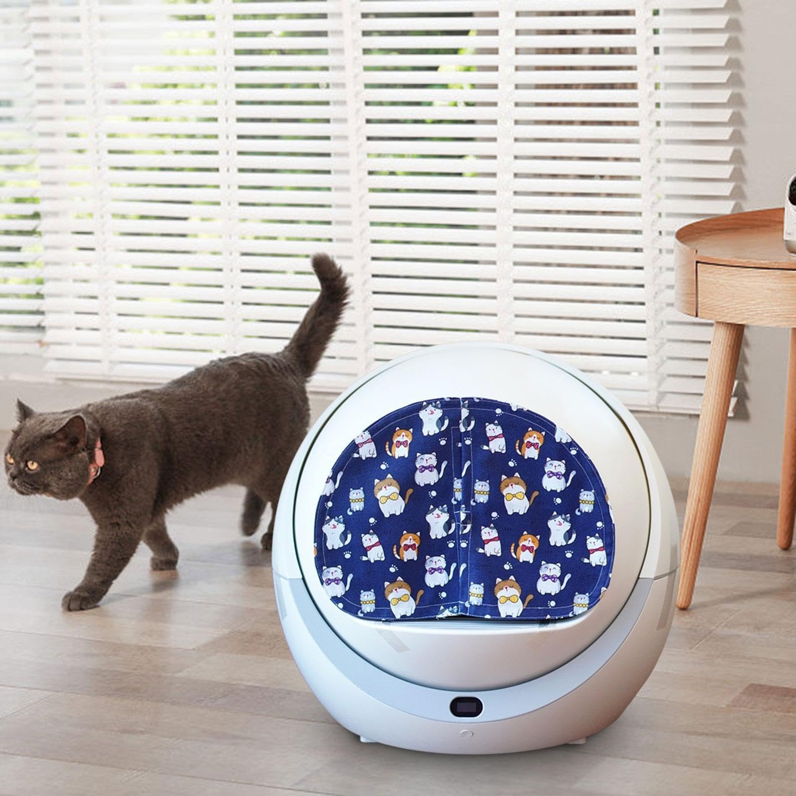Cortina para Caja de Arena de Gatos, Acceso a la Puerta, diseño Funcional