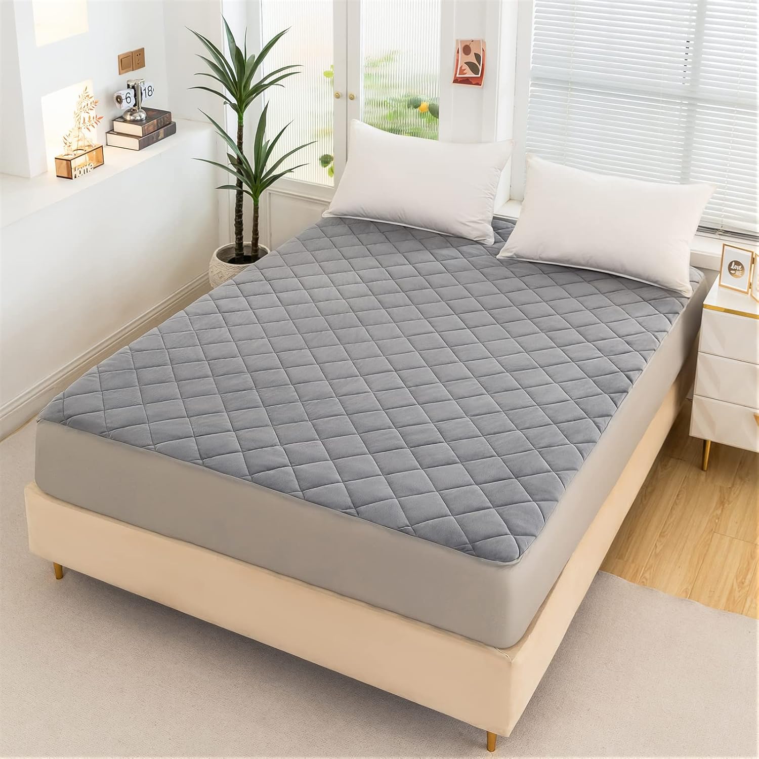 Yinlnpaul Full Size Fitted Sheet, Velvet Fitted Sheet