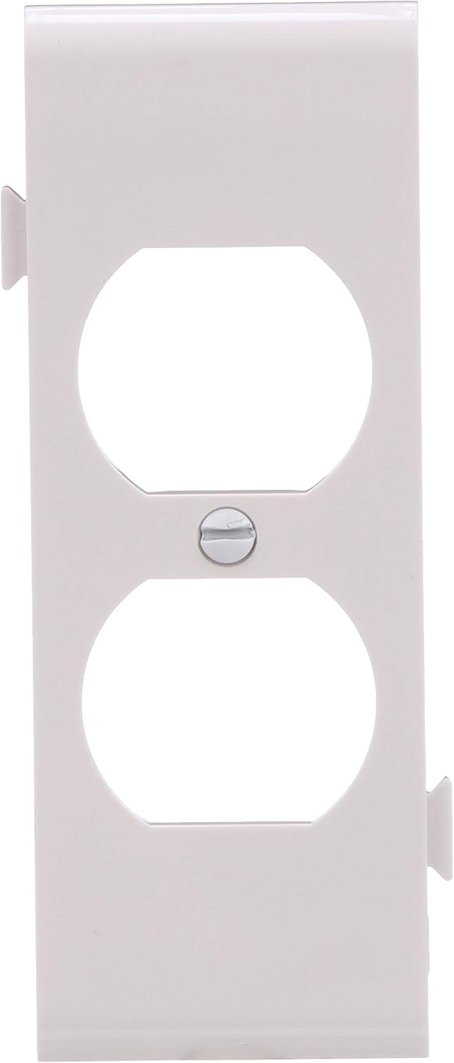 Eaton STC8W Polycarbonate 1-Gang Duplex Receptacle Sectional Mid Size Center Wall Plate, White