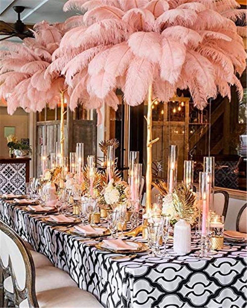 Lot De 10 Plumes D'Autruche Naturelles - Décoration Mariage, Fête & Table - Haute Qualité 25-60 Cm