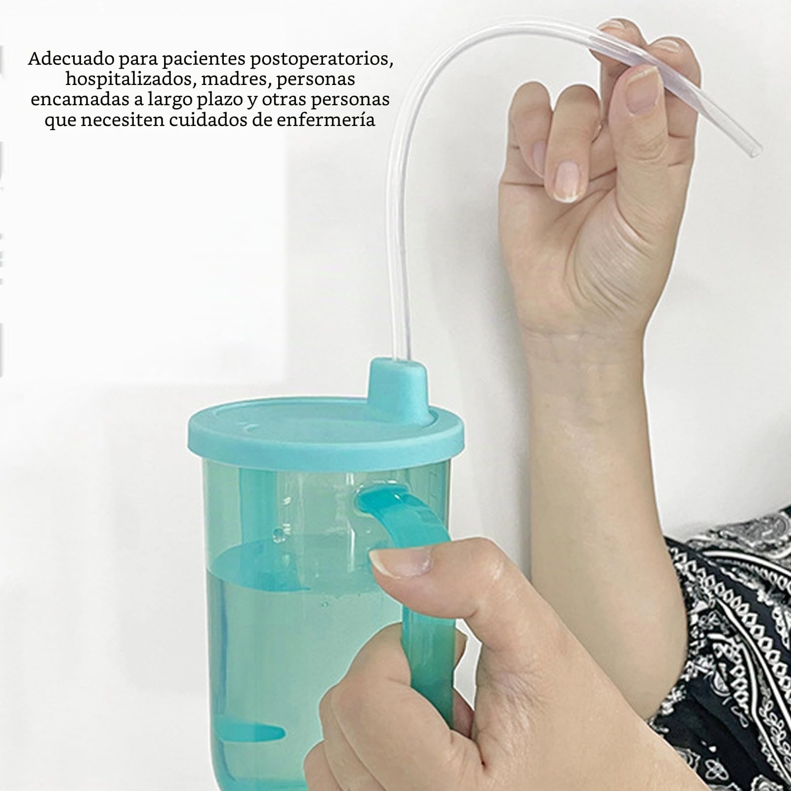 Bebida Para Convalecientes Para Adultos, Vaso Para Sorber Para Adultos De 350 Ml, Vaso Para Alimentación Para Convalecientes Seguro, Resistente Al Calor, A Prueba De Fugas, Con Pajita Extendida Para P