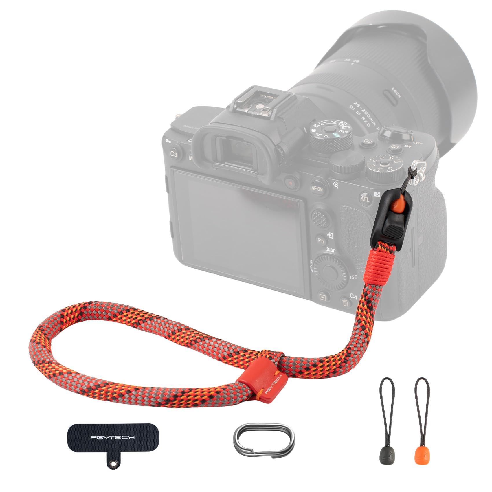 PGYTECH Cinturino da polso sottile per fotocamera, regolabile, a sgancio rapido, compatibile con fotocamere istantanee compatte mirrorless, cinghia da polso per smartphone Sony/Nikon/Canon