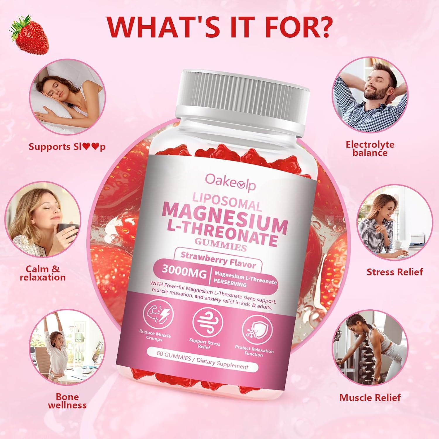 2 Pack Liposomal Magnesium Threonate High-Potency 3000mg Gummies,Liposomal Enhance 98% Absorption,Magnesium L-Threonate Supplements, Muscle & Bone Wellness for Kids & Adults — Amazon image 4