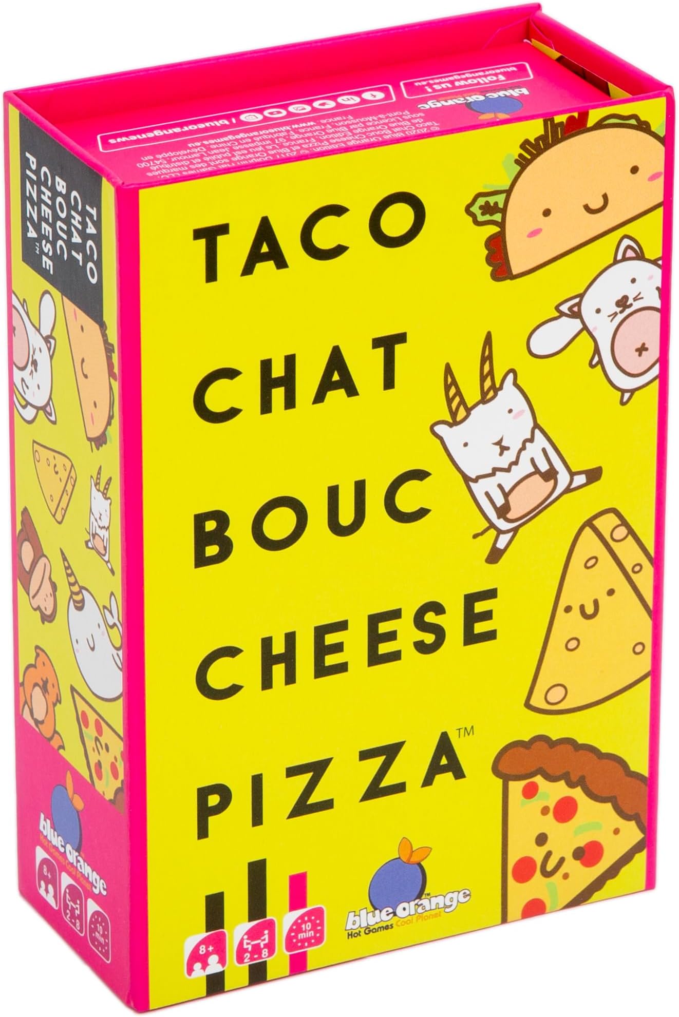 Blue Orange - Taco Cat Goat Cheese Pizza - Board Game/Card/Mood and Speed, Ideal for Fun with Family or Friends in the Evening - For 2 to 8 Players - Ages 8+