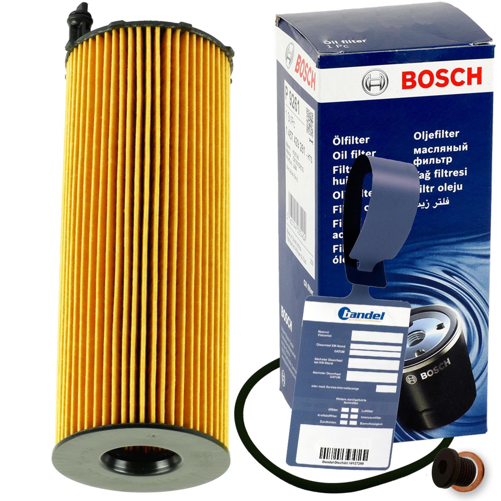 Ölfilter F026407002+Mannol 5W30 | F026407002+257.807.011+MN1801+Mn Longlife 504.507. für Touareg A4 A5 A6 A8 Q7