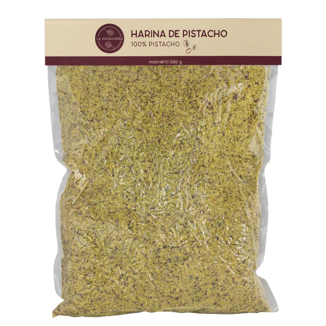 Harina De Pistacho Ibérico 100% Natural Sin Gluten Vegana Alta En Proteína Ideal Repostería Panadería Cocina Creativa Toppings Saludables Postres Gourmet Bajo En Carbohidratos (500 gr)