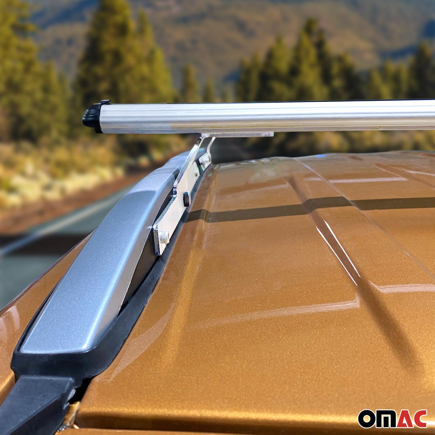 OMAC Barres de Toit Heavy Duty compatibles avec Ford Ecosport II 2014-2023 – 2 Barres – Aluminium Argent