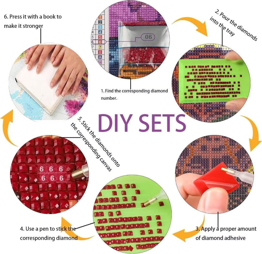 MOGTAA Kit Fai Da Te Per Pittura Con Diamanti 5D Per Adulti, Kit
