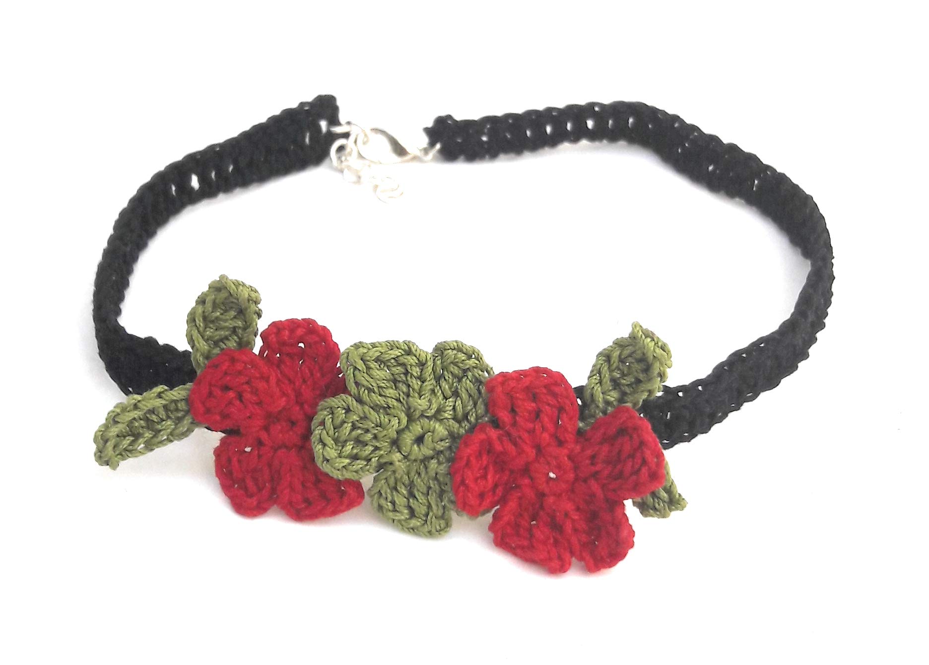 Prapti handicrafts Multicolour Cotton Thread Crochet Flower Choker for Women (B07QBDX34M) Amazon Price History, Amazon Price Tracker