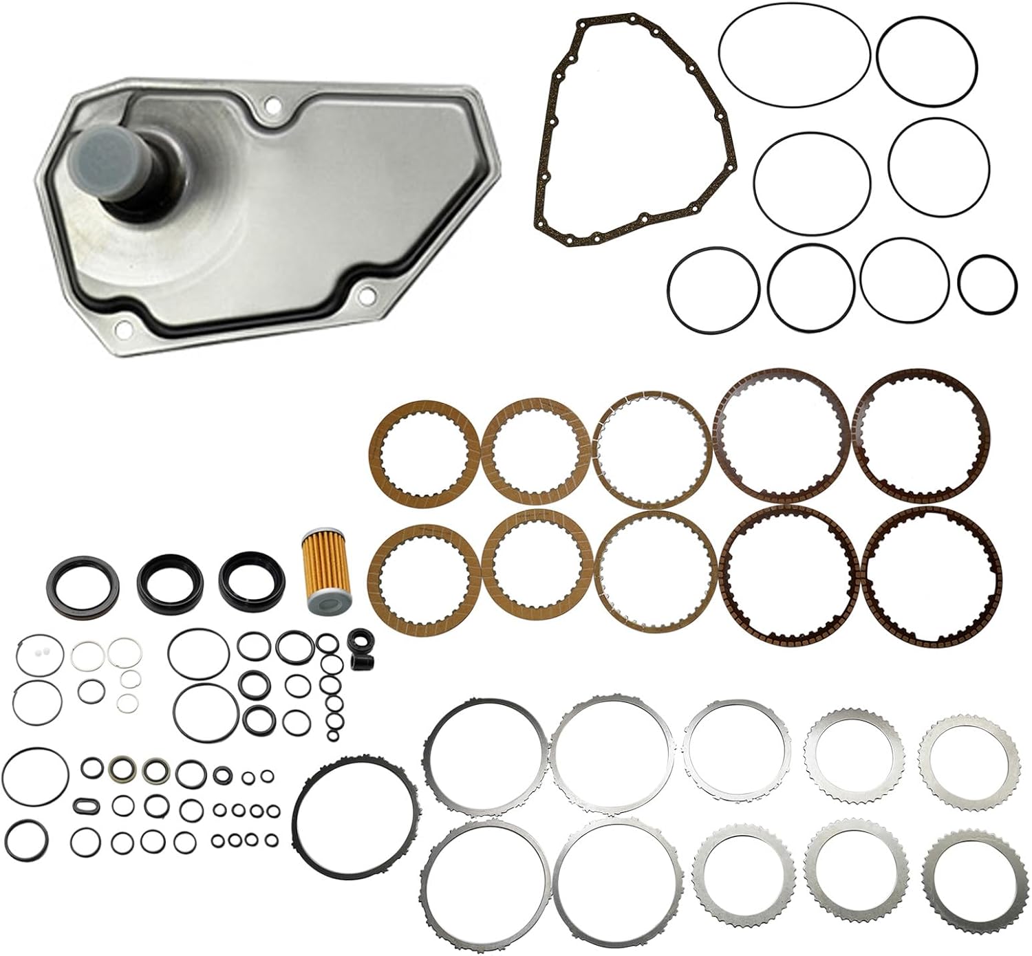 GELUOXI JF015E RE0F11A CVT Transmission Master Rebuild Kit Filter Clutch Disc Replacement for Nissan Almera NV200 Note Versa Chevy Spark