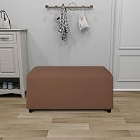 Vista 105 de PureFit Funda otomana rectangular de ajuste suave superelástica, para taburete de pies y muebles de almacenamiento plegables para sala de estar