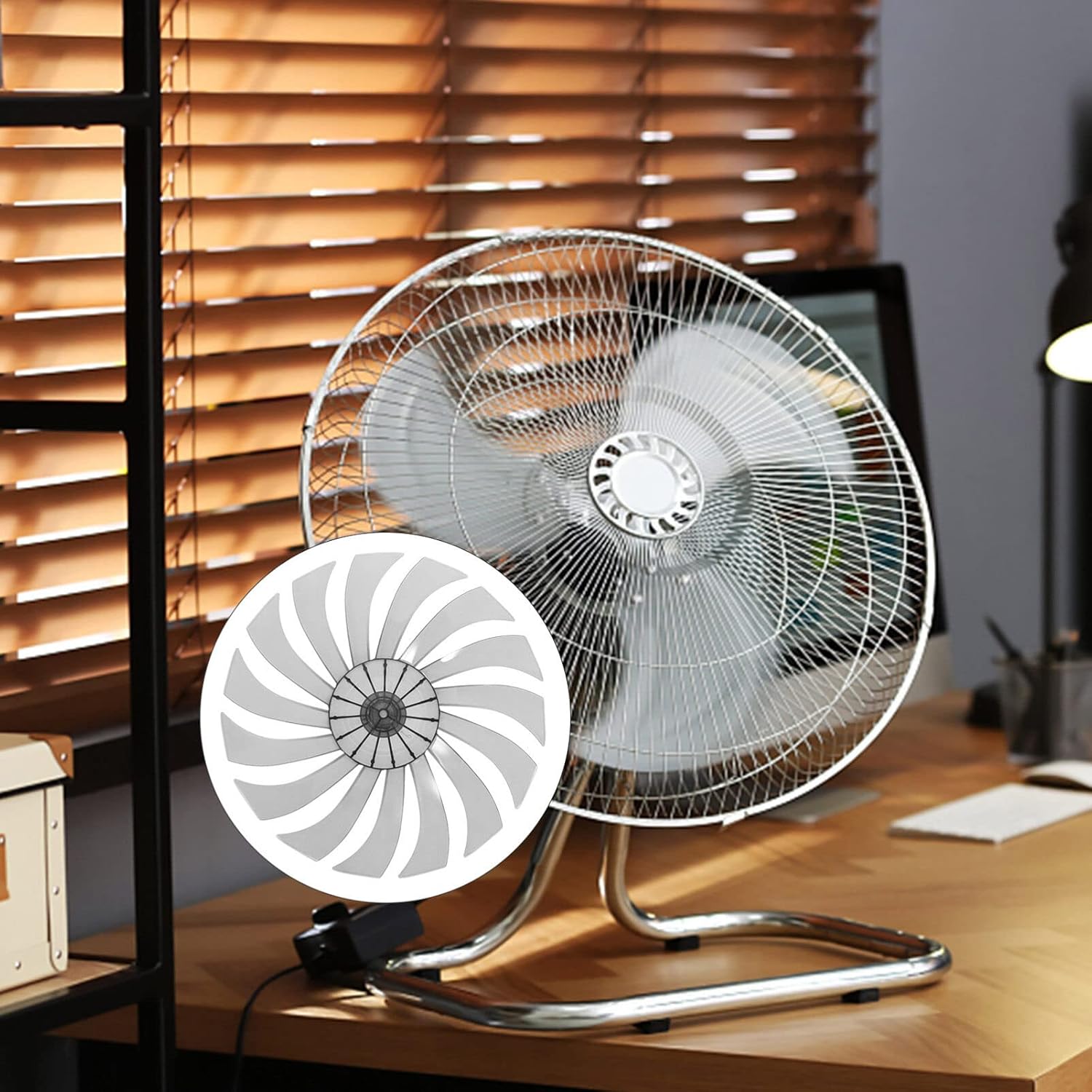 DOITOOL 14 Inch Replacement Fan Blades for Table and Standing Fans in Black Pp Material Quiet Operation Easy Installation Accessory