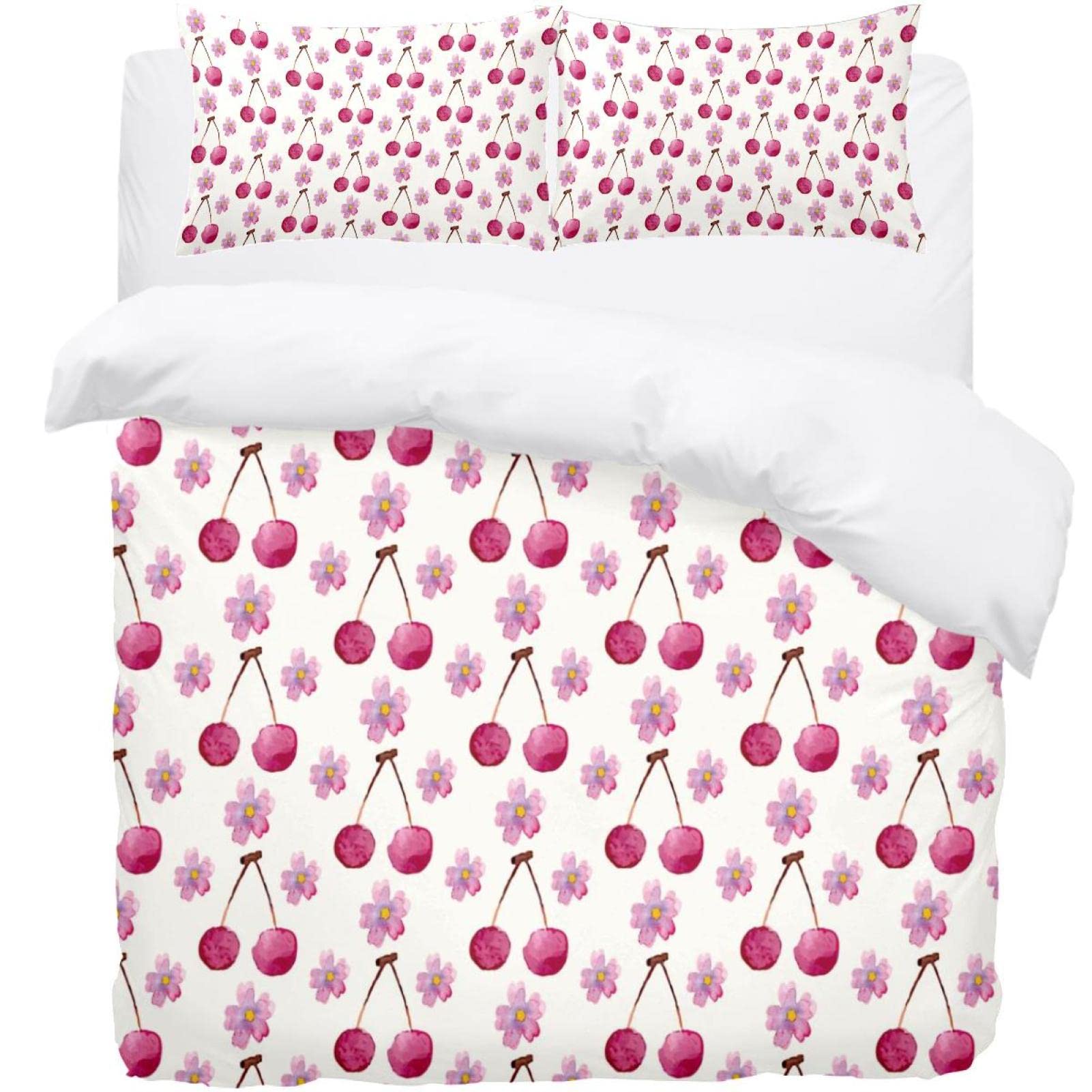 Housse de couette douce pour nuits paisibles sans irritation motif floral rose