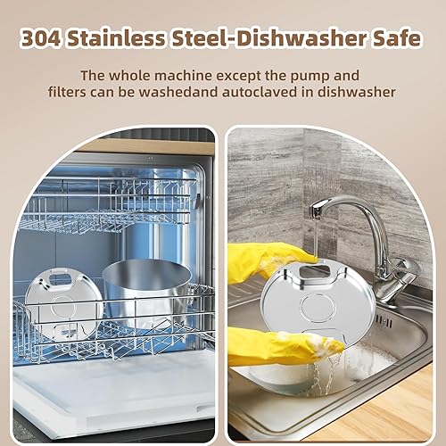 Miniatura 9 de Fuente de agua para perros grandes, 7L1.8 galones, 4200 mAh, dispensador de agua inalámbrico para perros, fuente automática de agua para mascotas de