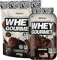 Kit Pote + Refil Whey Protein Gourmet - FN Forbis Nutrition (Chocolate Trufado)
