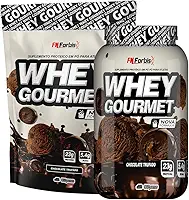 Kit Pote + Refil Whey Protein Gourmet - FN Forbis Nutrition (Chocolate Trufado)