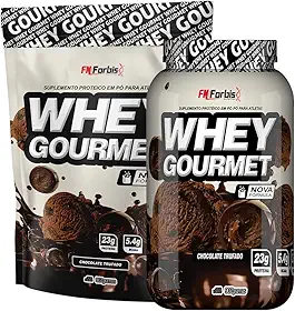 Kit Pote + Refil Whey Protein Gourmet - FN Forbis Nutrition (Chocolate Trufado)