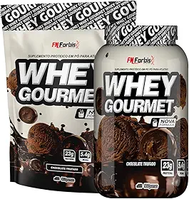 Kit Pote + Refil Whey Protein Gourmet - FN Forbis Nutrition (Chocolate Trufado)