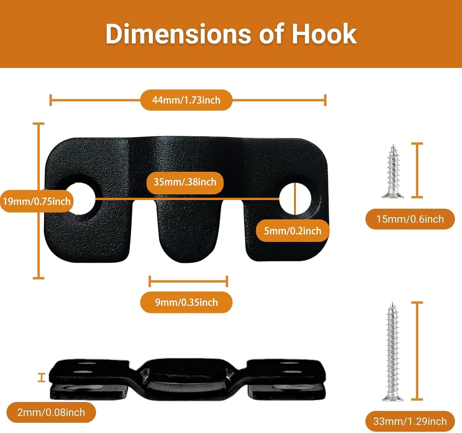 16Pcs Stainless Steel Interlock Hanging Buckle, Flush Concealed Mount Brackets, Z Clip Bracket for Picture Display Art Gallery (S2, Black) image 2