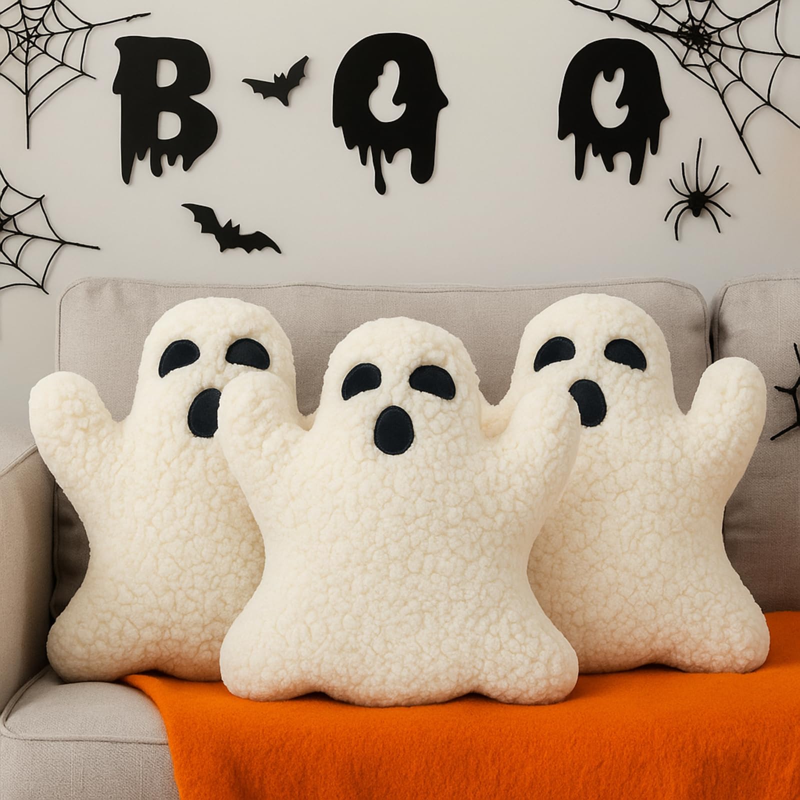Funda De Cojín Decorativa De Halloween, Araña Espeluznante, Esqueleto, Decoración Gótica Para Sofá - España
