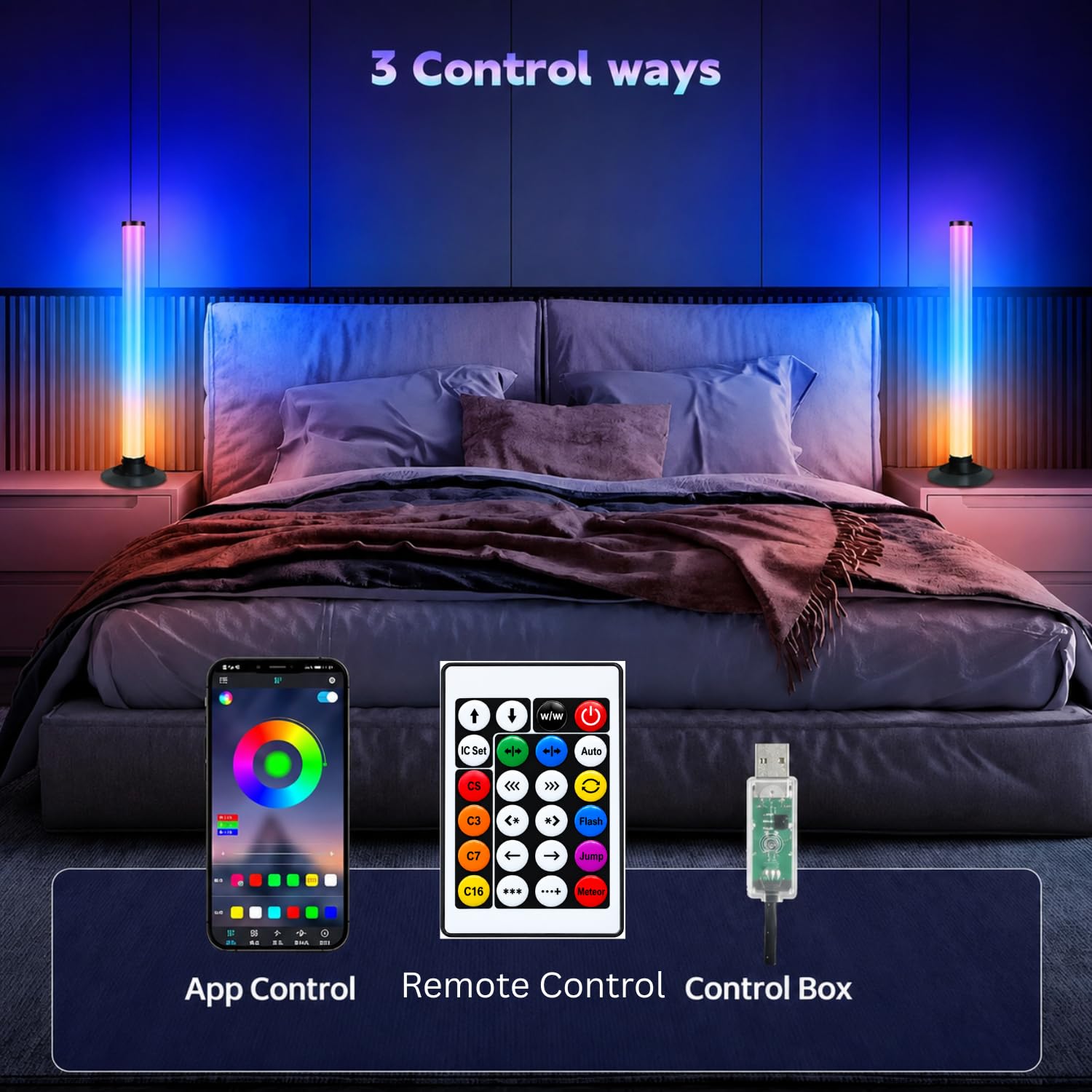 XERGY RGB Table Lamp - Music Sync & App Control -5 XERGY RGB Table Lamp - Music Sync & App Control -5