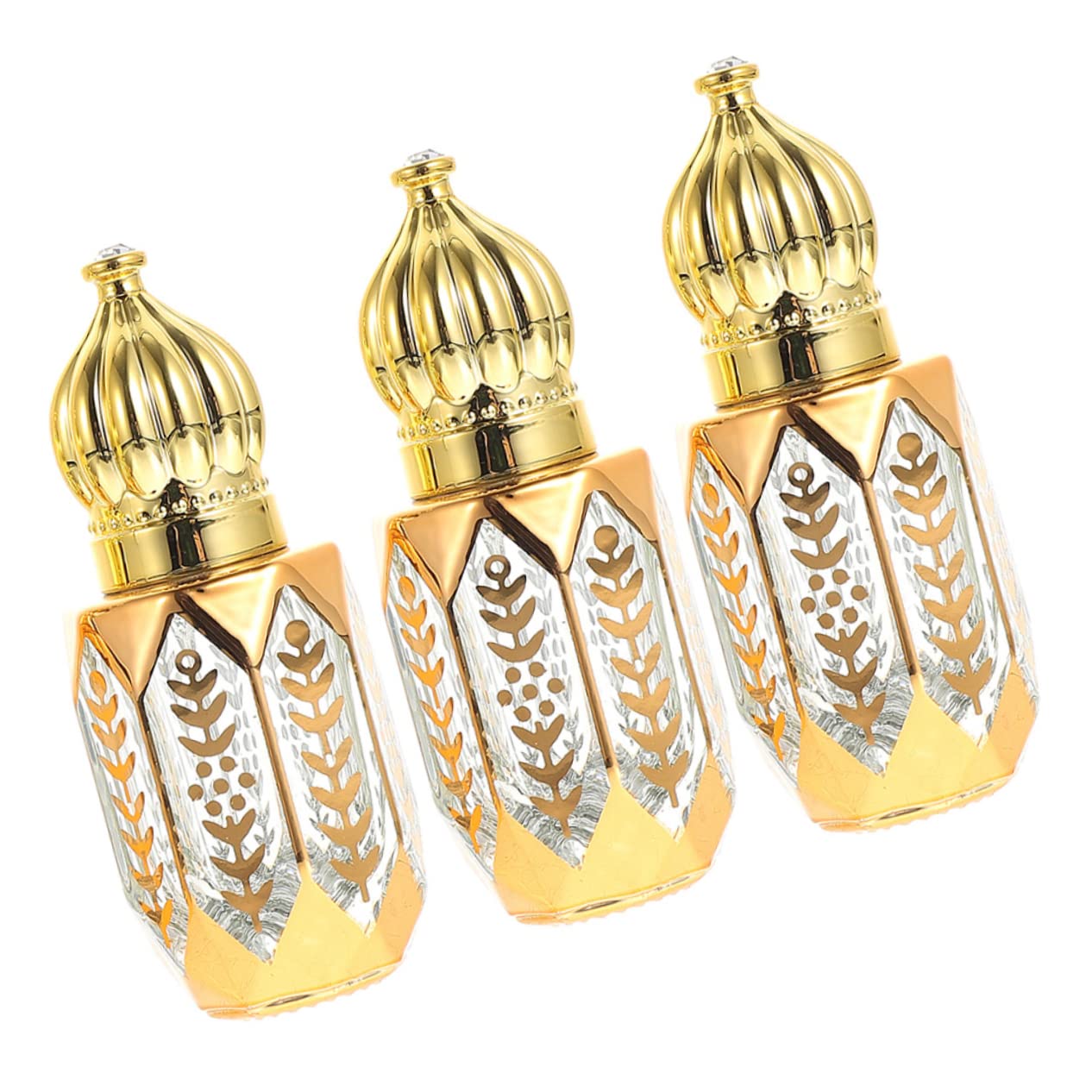 Healeved Parfüm-Rollerflaschen 3 Ml – 3 Stück Goldene Mini-Flaschen Für ätherische Öle & DIY