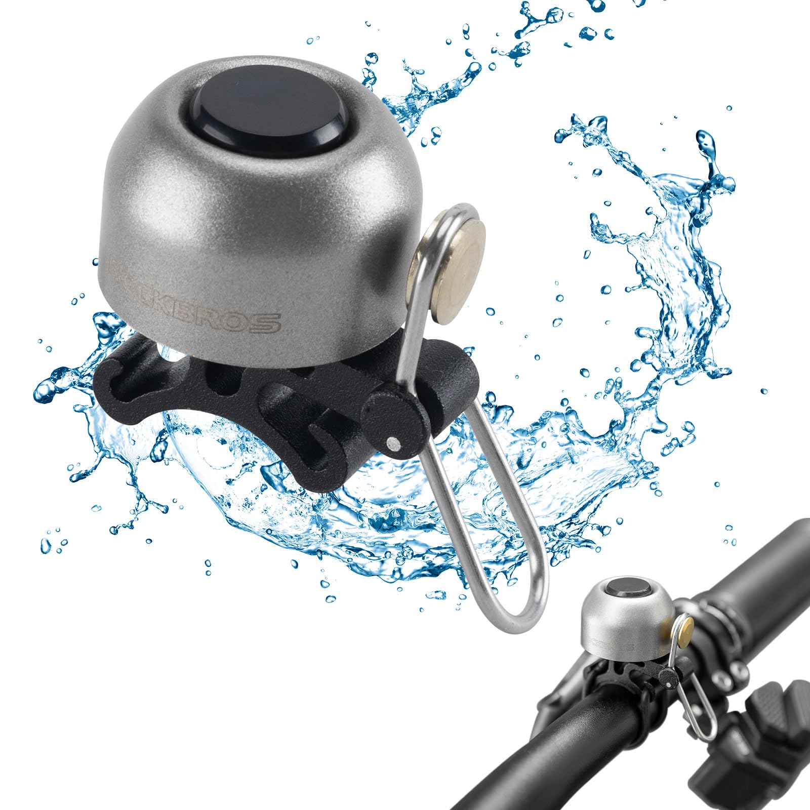 ROCKBROS Bike Bell, Bicycle Bell with Crisp Clear Sound