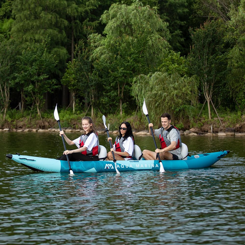 Aqua Marina Betta 475 - Set kayak gonfiabile per 3 persone, 475 cm, canoa