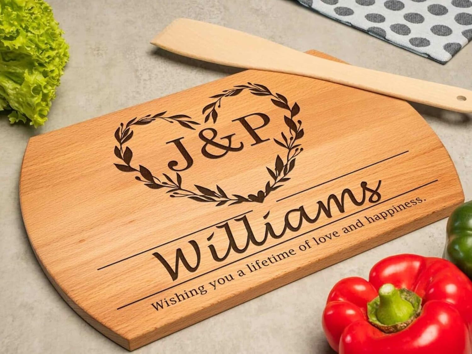 Personalized Cutting Board for Mom with Custom Name and Date Beautiful Holiday Gift for Mothers Functional and Decorative Board for Cooking Family Gatherings and Holiday Decor