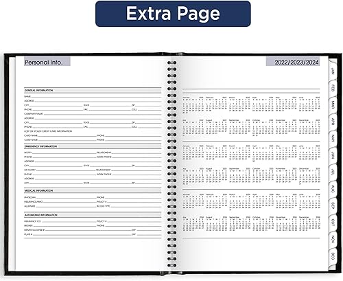 Miniatura 6 de AT-A-GLANCE - Agenda semanal y mensual 2023 DayMinder, 8 x 11 pulgadas, periodos de 15 minutos, grande, tapa dura, pestañas mensuales, color negro