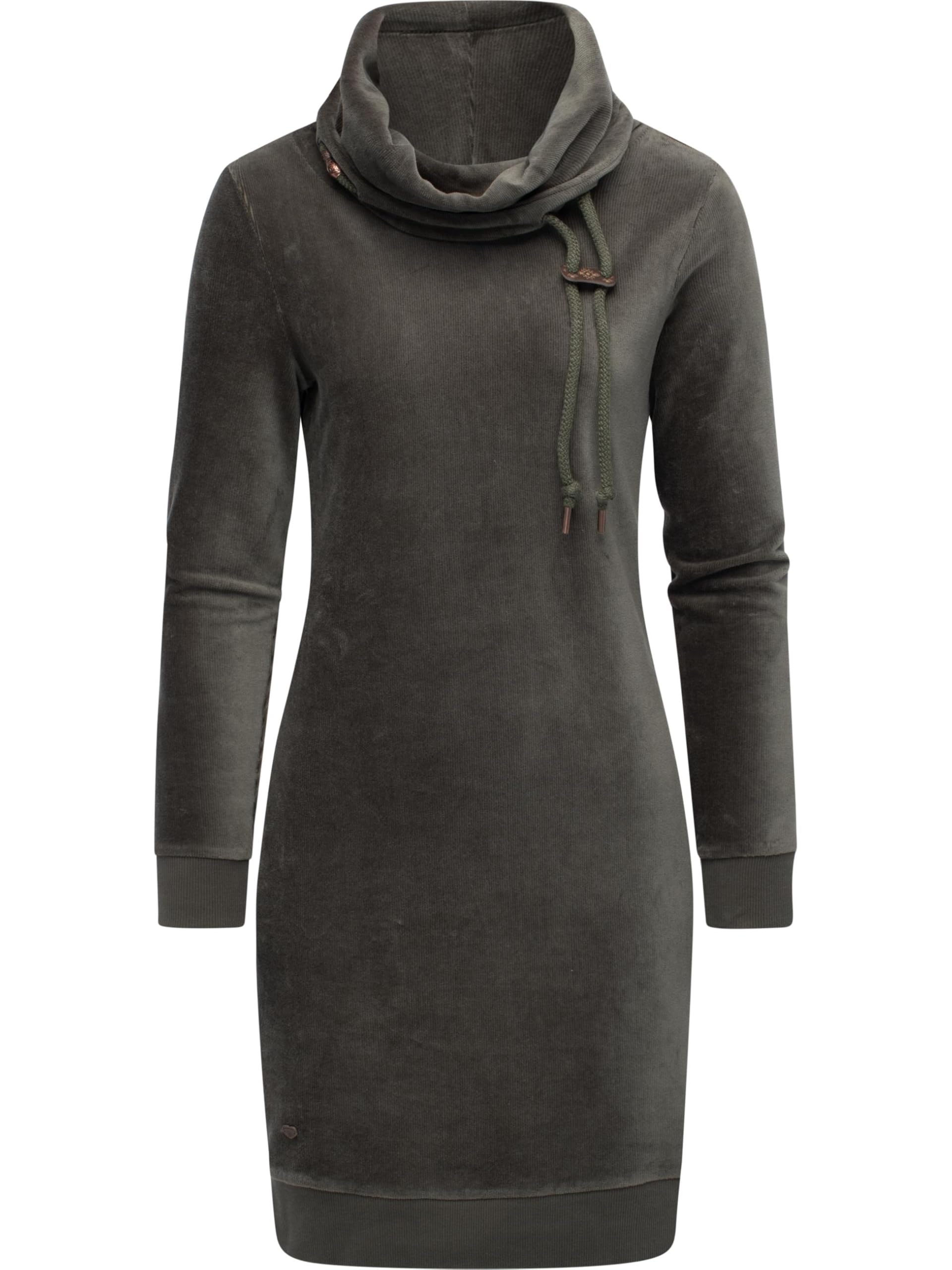 Ragwear Damen Langarm Minikleid kurzes Elegantes Winterkleid Chloe Velvet XS-6XL