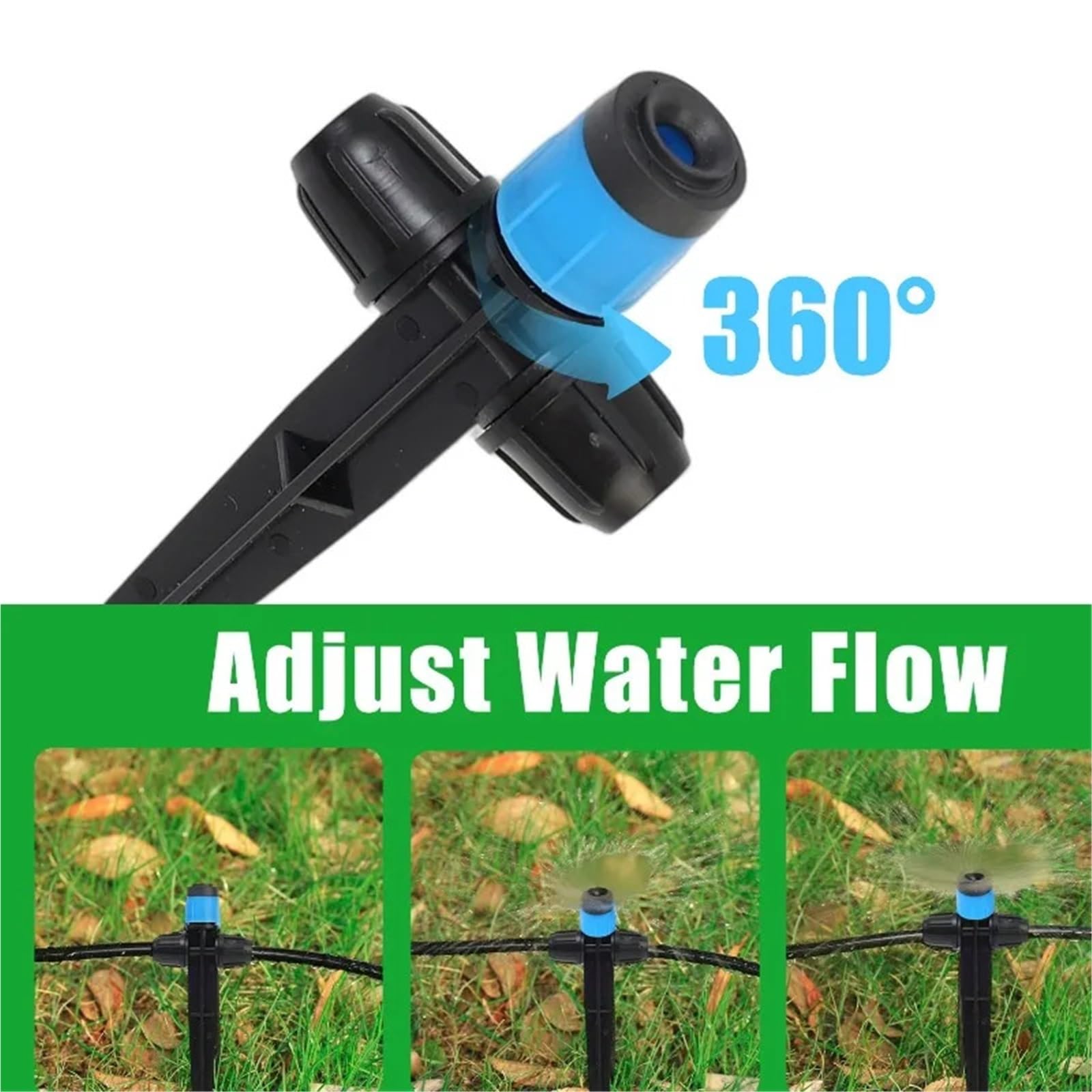Emisores de Riego por Goteo 5/30 emisores de riego por Goteo 360 ​​Grados, gotero automático for jardín, Flores, Boquilla, Suministros 8 o 1 Orificio(Blue-30PCS)