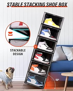 3点セットNEIGHBORHOOD CI/P SNEAKER STORAGE 2 Amazon.com: KDOR Clear Shoe Boxes Stackable, 3 Pack Shoe